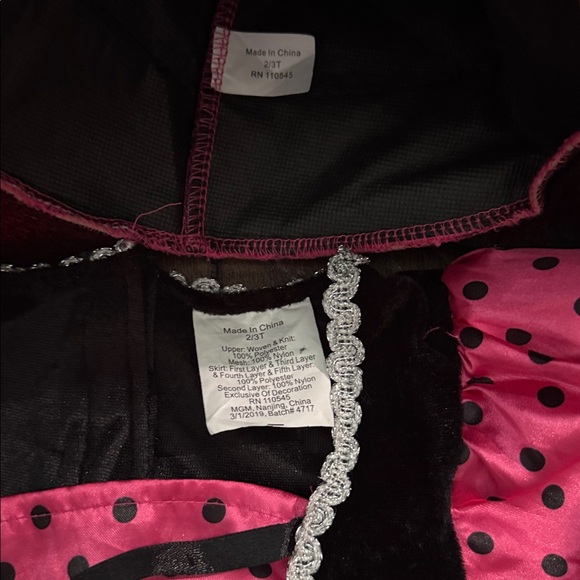 Pink Polka Dot Witch Costume with Hat - Picture 4 of 9